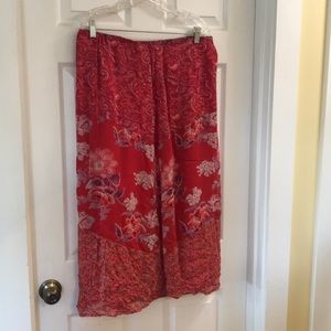 Coral maxi skirt